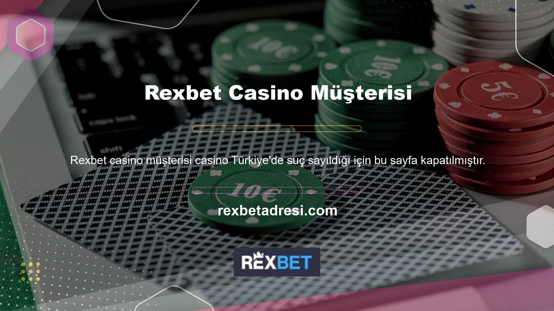 Rexbet Casino'daki müşteri bahisleri dahil olmak üzere sitedeki tüm listelemeler BTK erişimine kapalıdır